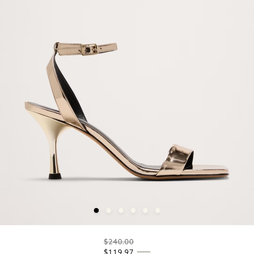 Banana Republic Gold Heels with Sculptural Design